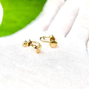 Vintage 12K Gold FILLED Opalite Screw-Back Earrings 1.5 Grams